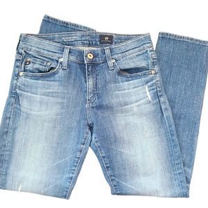 AG Adriano Goldschmied Blue Straight Leg Denim